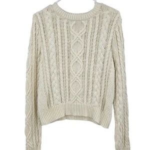 Denim & Supply Ralph Lauren Ivory Cable Knit Sweater